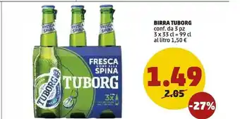 PENNY Tuborg Birra 990 G(ml) offerta