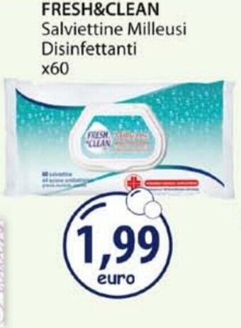 Acqua & Sapone Fresh & Clean Salviettine Milleusi Disinfettanti x60 offerta