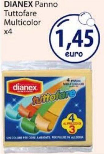 Acqua & Sapone Dianex Panno Tuttofare Multicolor x4 offerta