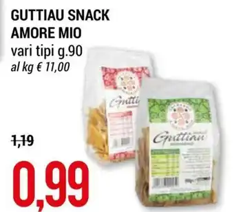 Hardis Guttiau Snack Amore Mio vari tipi 90 g. offerta
