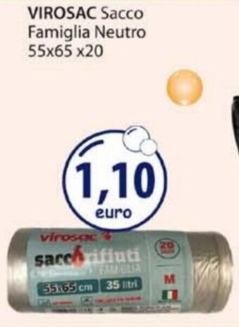 Acqua & Sapone Virosac Sacco Famiglia Neutro 55x65x20 offerta