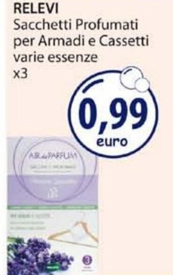 Acqua & Sapone Relevi Sacchetti Profumati per Armadi e Cassetti varie essenze x3 offerta