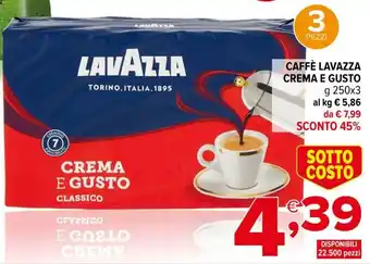 Iperal Caffè Lavazza Crema E Gusto 250 g x 3 offerta