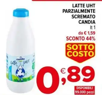 Iperal Latte UHT Parzialmente Scremato Candia 1 lt. offerta