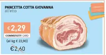 Prezzemolo e Vitale Pancetta Cotta Giovanna all'etto offerta