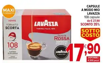 Iperal Lavazza Capsule A Modo Mio 108 capsule offerta