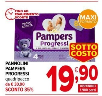 Iperal Pannolini Pampers Progressi quadripacco offerta