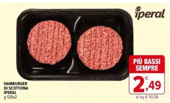 Iperal Iperal Hamburger Di Scottona 120 g x 2 offerta