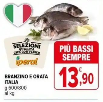 Iperal Branzino E Orata Italia 600/800 g al kg offerta