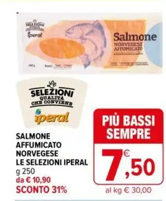 Iperal Salmone Affumicato Norvegese Le Selezioni Iperal 250 g offerta