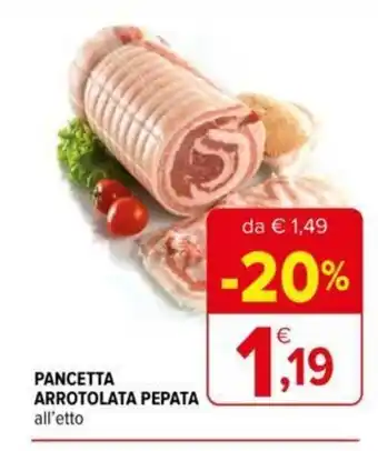 Iperal Pancetta Arrotolata Pepata all'etto offerta