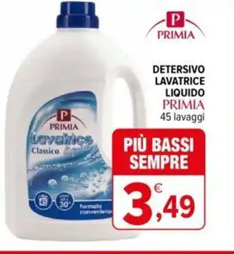 Iperal Primia Detersivo Lavatrice Liquido 45 lavaggi offerta