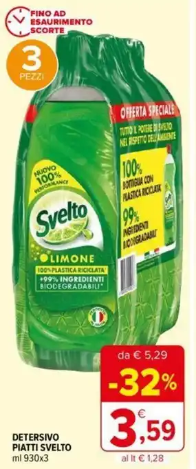 Iperal Detersivo Piatti Svelto 930 ml x 3 offerta