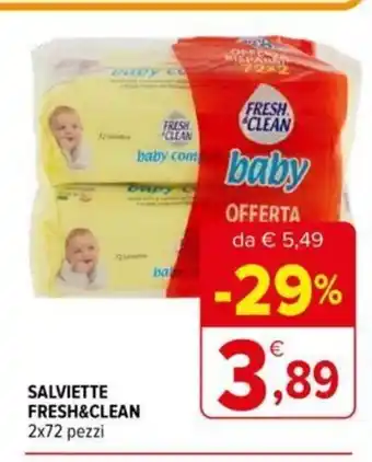 Iperal Fresh&Clean Salviette 2x72 pezzi offerta