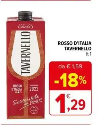 Iperal Tavernello Rosso D'Italia 1 lt. offerta