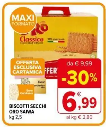 Iperal Oro Saiwa Biscotti Secchi 2,5 kg offerta