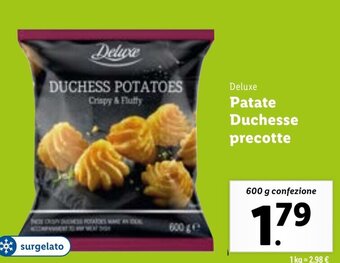 Deluxe Patate Duchesse precotte 600 g confezione
