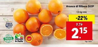 Lidl Arance di Ribera DOP 1,5 kg rete offerta