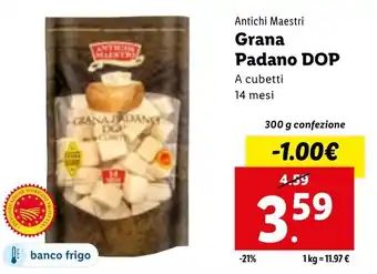 Antichi Maestri Grana Padano DOP a Cubetti 14 mesi 300 g confezione