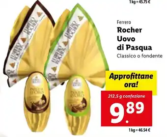 Ferrero Rocher Uovo di Pasqua Classico o Fondente 212,5 g confezione