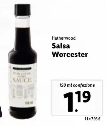 Lidl Hatherwood Salsa Worcester 150 ml confezione offerta