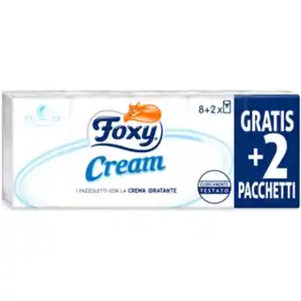 Foxy cream fazzoletti 4 veli pacchetto da 8+2 fazzoletti