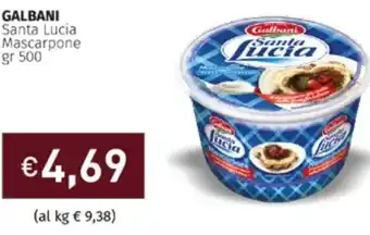 Prezzemolo e Vitale Galbani Santa Lucia Mascarpone 500 gr offerta