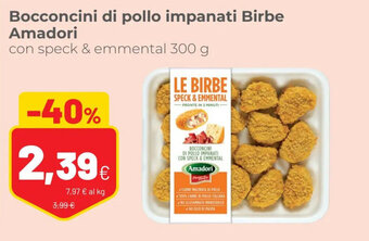 Coop Amadori Bocconcini di pollo impanati Birbe con speck & emmental 300 g offerta