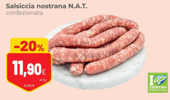 Coop Salsiccia nostrana N.A.T. offerta