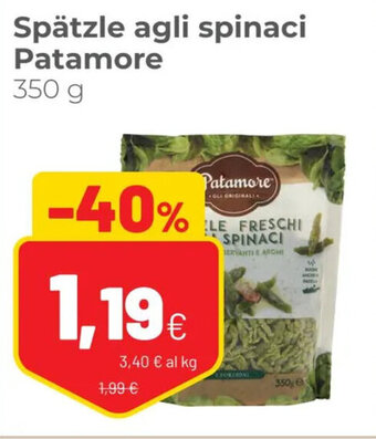Coop Patamore Spätzle agli spinaci 350 g offerta