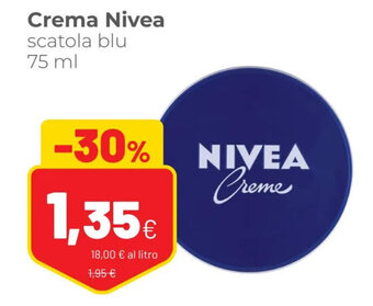 Coop Nivea Crema scatola blu 75 ml offerta