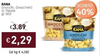 Prezzemolo e Vitale Rana Gnocchi, Gnocchetti di Patate gr 500 offerta