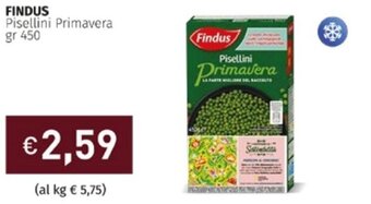 Prezzemolo e Vitale Findus Pisellini Primavera gr 450 offerta