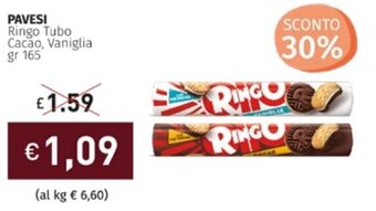 Prezzemolo e Vitale Pavesi Ringo Tubo Cacao, Vaniglia gr 165 offerta