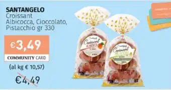 Prezzemolo e Vitale Santangelo Croissant Albicocca, Cioccolato, Pistacchio gr 330 offerta