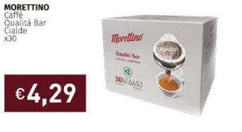 Prezzemolo e Vitale Morettino Caffè Qualità Bar Cialde x30 offerta