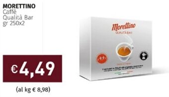 Prezzemolo e Vitale Morettino Caffè Qualità Bar gr 250x2 offerta