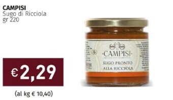 Prezzemolo e Vitale Campisi Sugo di Ricciola gr 220 offerta
