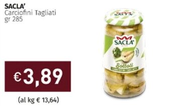Prezzemolo e Vitale Sacla' Carciofini Tagliati gr 285 offerta