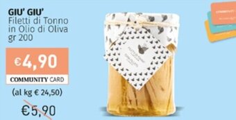 Prezzemolo e Vitale Giu' Giu' Filetti di Tonno in Olio di Oliva gr 200 offerta