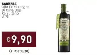 Prezzemolo e Vitale Barbera Olio Extra Vergine di Oliva Dop Re Sultano cl 75 offerta