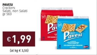 Prezzemolo e Vitale Pavesi Crackers Salati, non Salati gr 560 offerta
