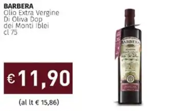 Prezzemolo e Vitale Barbera Olio Extra Vergine di Oliva Dop dei Monti Iblei cl 75 offerta