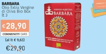 Prezzemolo e Vitale Barbara Olio Extra Vergine di Oliva Bio Box lt 3 offerta
