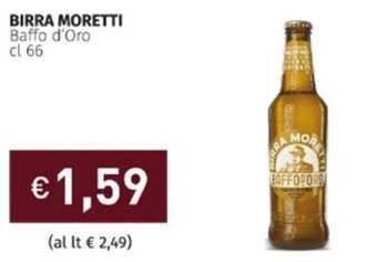 Prezzemolo e Vitale Moretti Birra Baffo d'Oro cl 66 offerta