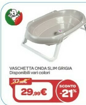 Bimbo Store Vaschetta Onda Slim Grigia offerta