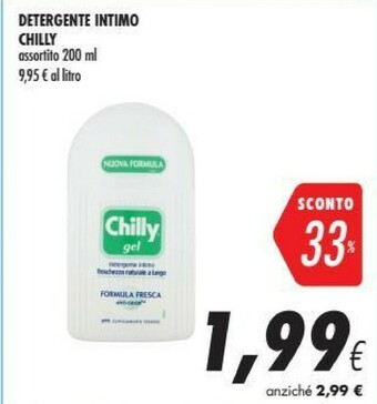 Coop Chilly Detergente Intimo 200 Ml offerta