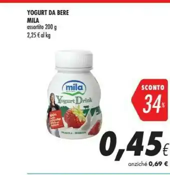 Coop Mila Yogurt Da Bere Pesca 200 G(ml) offerta