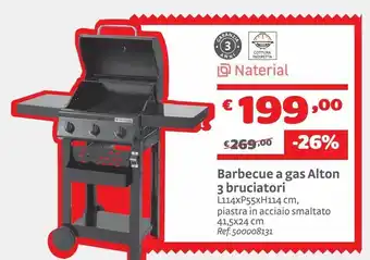 Bricocenter Barbecue a gas alton 3 bruciatori offerta