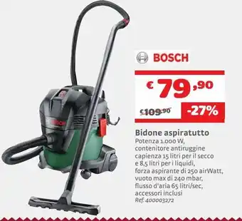 Bricocenter Bidone aspiratutto offerta